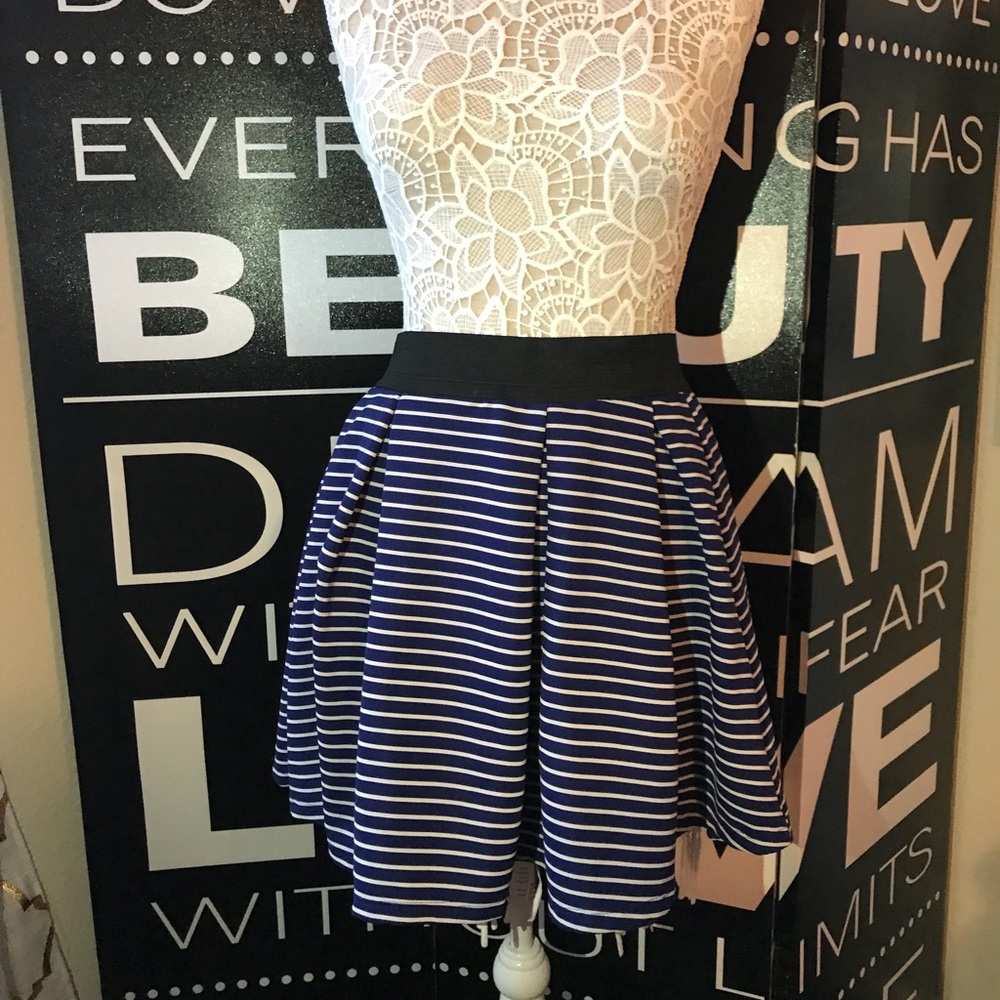 Blue Skater Skirt